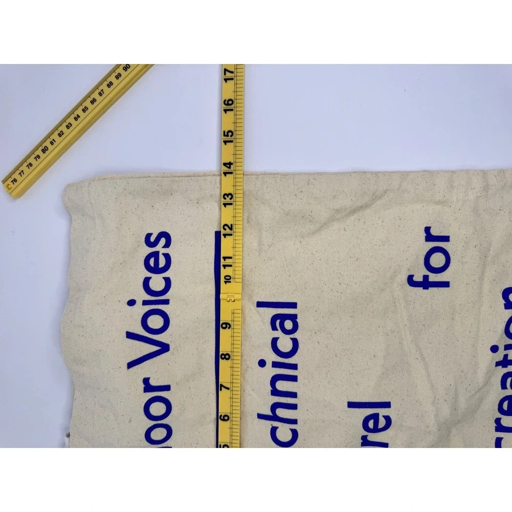Outdoor Voices Canvas Tote Bag Cream Blue Technical‎ Apparel for Recreation